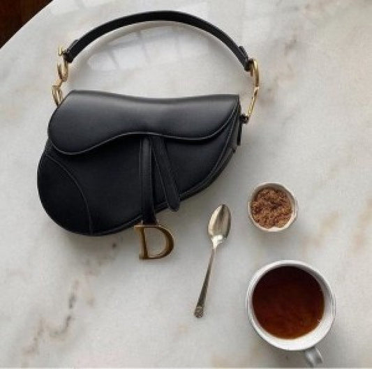 Dior saddle full black premium quality with og box
