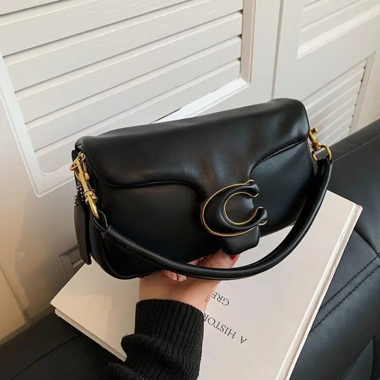 Coach Tabby Pillow Black Color Shoulder Bag With Box