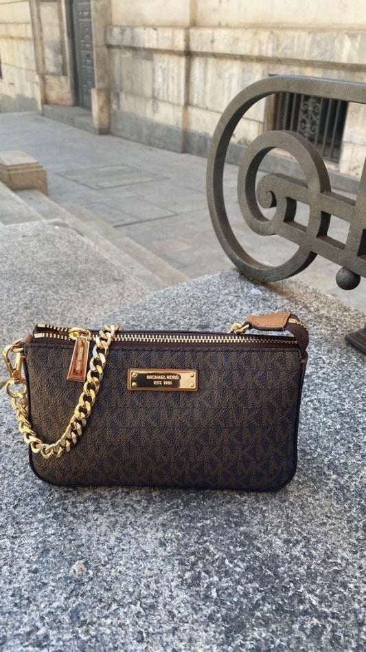 Michael_Kors small jet set coffee shoulder bag with box