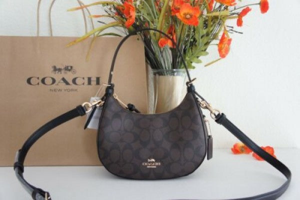 Coach_ kleo hobo bag in signature canvas bag with box