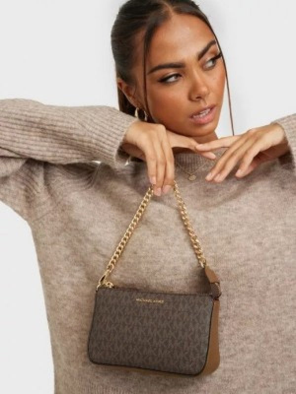 Michael Kors MK MD Chain Pouchette Bag With Dust Bag