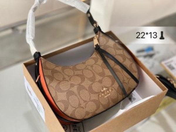 Coach_ kleo hobo bag in signature canvas bag with box