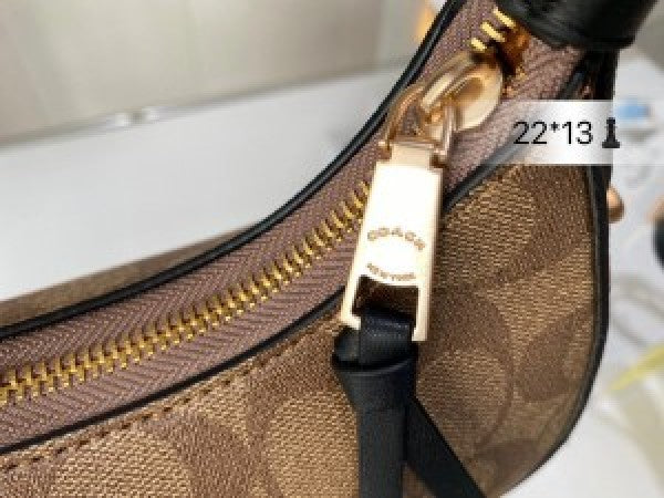 Coach_ kleo hobo bag in signature canvas bag with box
