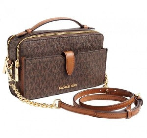 Michaelkors double zip crossbody with box