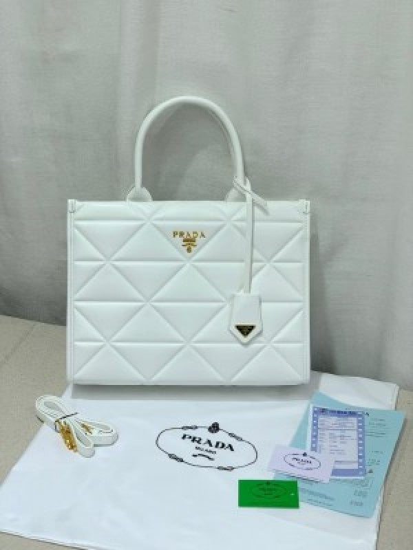 Prada leather symbole tote bag with dust cover & dust bag