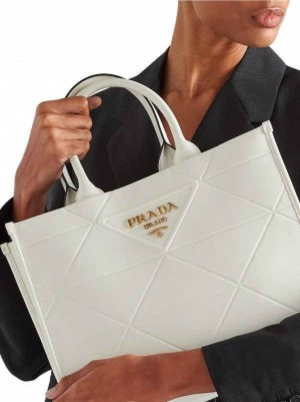Prada leather symbole tote bag with dust cover & dust bag