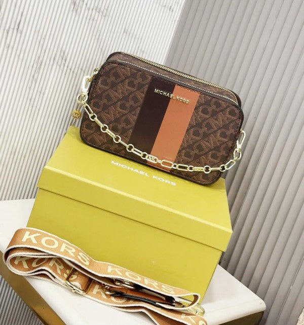 Michael Kors Camera Sling Bag With Box & Dust Bag & Sling Belt