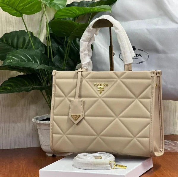 Prada leather symbole tote bag with dust cover & dust bag