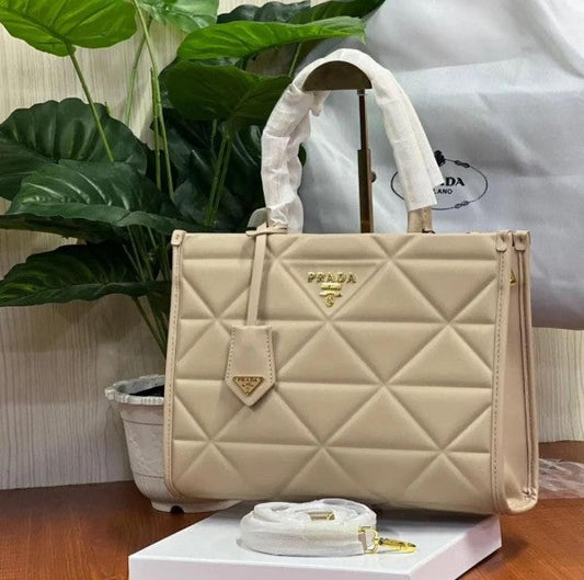 Prada leather symbole tote bag with dust cover & dust bag