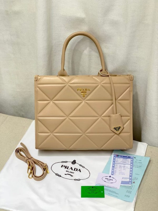 Prada leather symbole tote bag with dust cover & dust bag