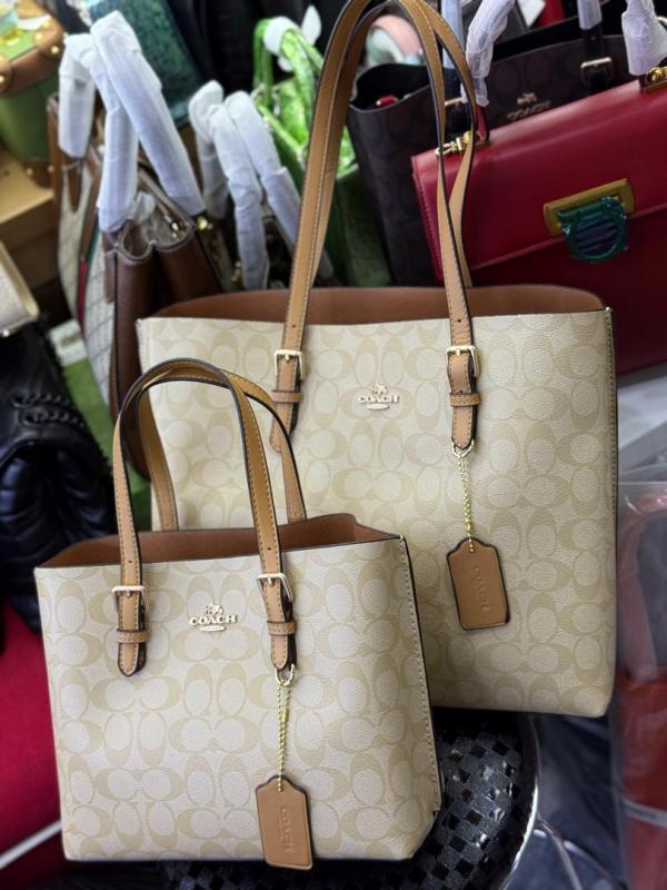 Coach mollie tote 25 in signature canvas womens crossbody bag with box