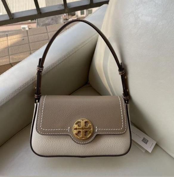 Tory T monogram jacquard shoulder bag adjustable strap with box