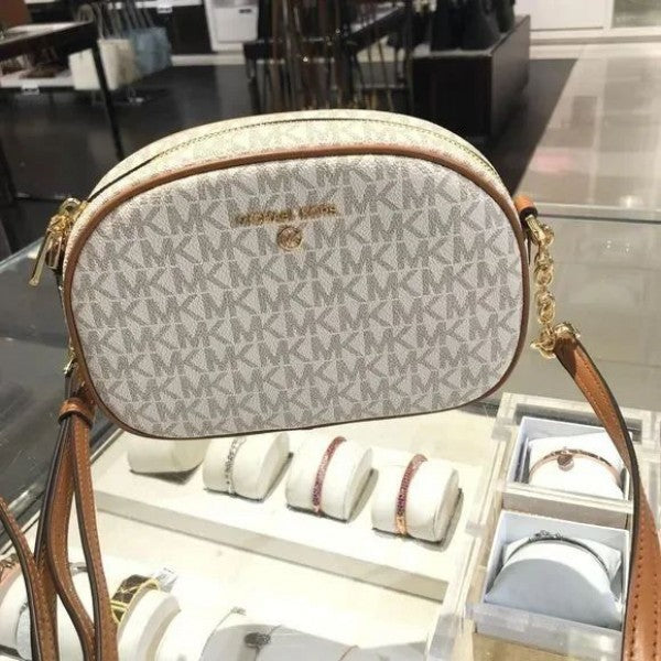 Michael Kors jet set charm small camera crossbody purse bag handbag messenger mk with box