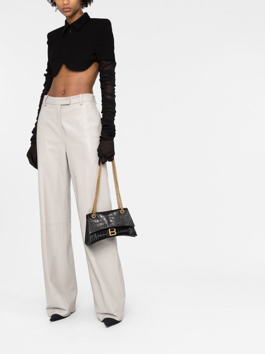 Balenciaga Crush Small Chain Bag Embossed Black with box