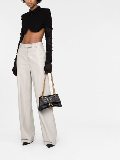 Balenciaga Crush Small Chain Bag Embossed Black with box